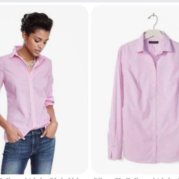 Banana Republic Pink Button Down Shirt with Long Sleeves - Picture 1 of 7